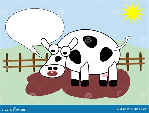 Moo Cow Stock Illustration - Image: 66891112