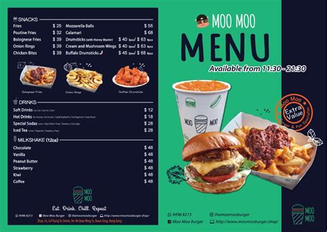 MENU | Best Burger Restaurant in Kwun Tong | MOO MOO Burger