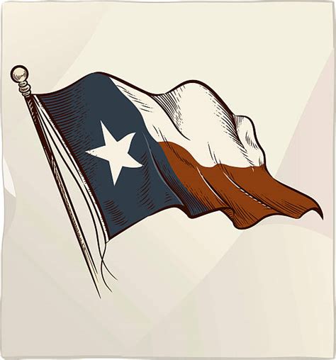 Texas State Flag Waving Clipart