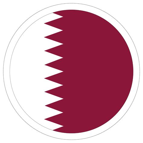 Qatar flag in circle. Flag of Qatar as round circle. 24901767 Vector ...