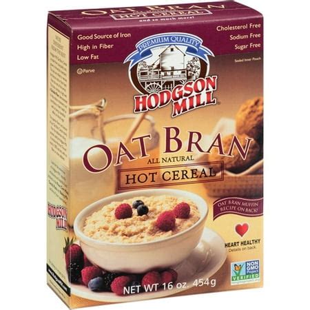 Hodgson Mill Oat Bran All Natural Hot Cereal, 16 oz (Pack of 12 ...