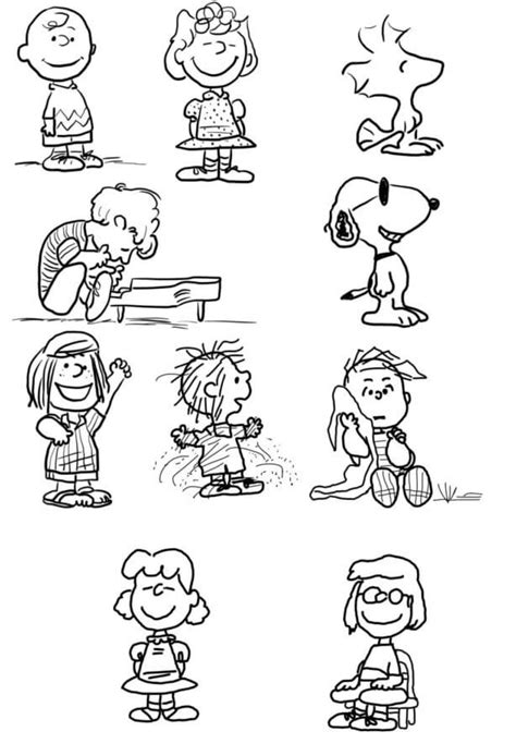 Peanuts Comic Characters coloring page - Download, Print or Color ...