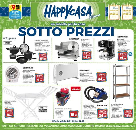 Volantino HappyCasa Sottoprezzi fino al 2/03 dal 16/02/2023