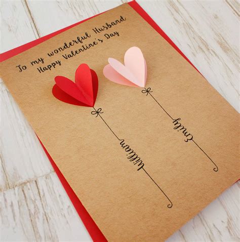 Personalised 3D Valentine's Day Card By The Little Paper Company | notonthehighstreet.com