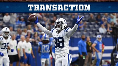 Colts Elevate CB Tony Brown To Active Roster From Practice Squad