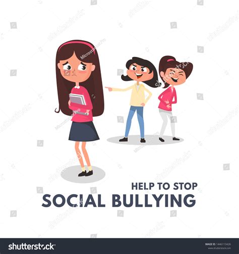 Stop Social Bullying Concepts Bad Girls Stock Vector (Royalty Free ...