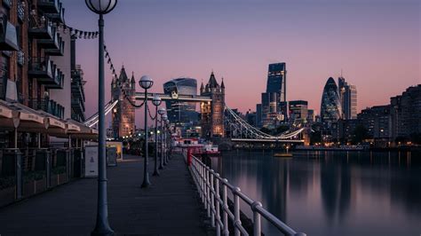 2560x1440 Resolution London England Tower Bridge Thames River Cityscape ...