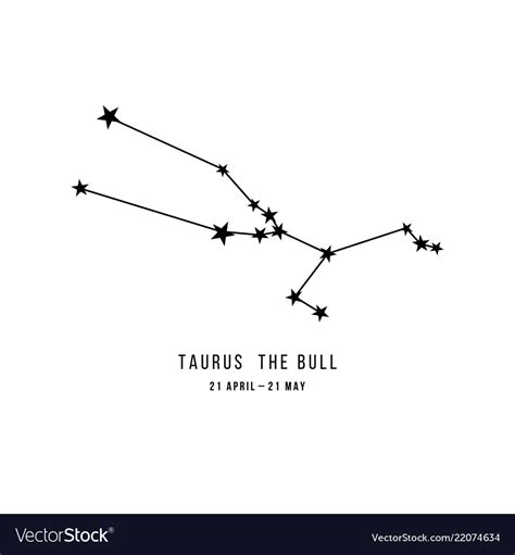 Zodiac constellation taurus Royalty Free Vector Image