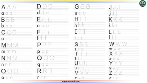 Letters A to Z Tracing Worksheet – Muxi ESL World