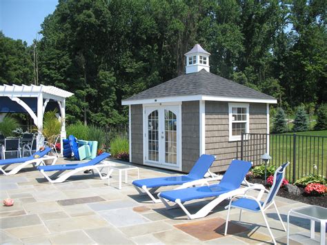 8x10 pool shed with hip roof | Pool storage, Pool shed, Pool storage shed