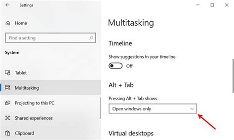 How to disable/remove Microsoft Edge Tabs from Alt-Tab dialog in Windows 10?