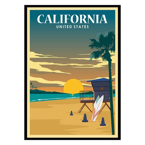 California USA Poster | Buy Posters & Art Prints at Posternature.com