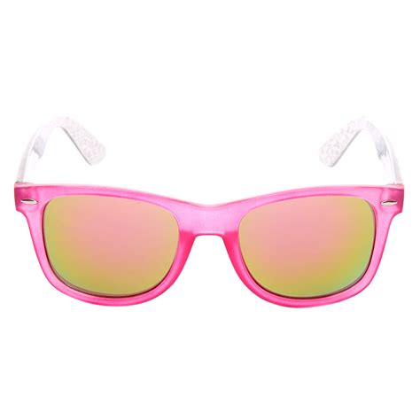Holographic Retro Sunglasses - Pink | Claire's US
