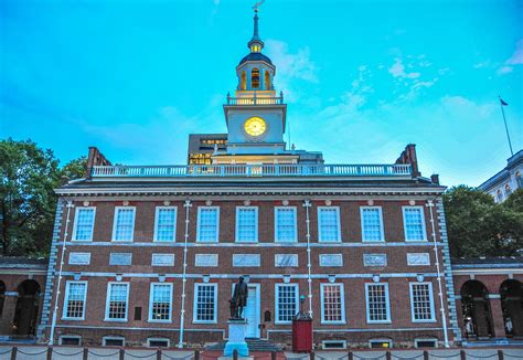 Independence Hall (1753) Pennsylvania State House at Night ...