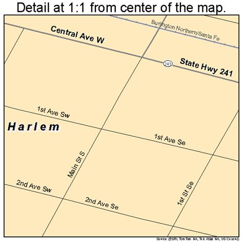 Harlem Montana Street Map 3034375