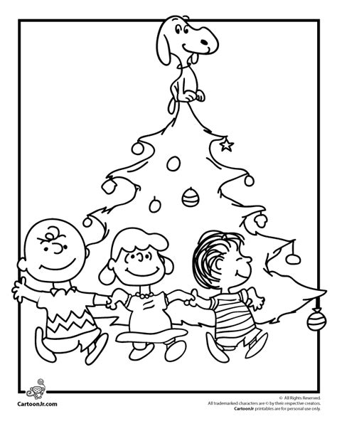 Peanuts Christmas Coloring Pages - Coloring Home