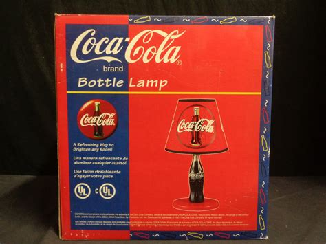 COCA-COLA BRAND BOTTLE LAMP DESK TABLE LAMP COKE BOTTLE BASE -- Antique ...