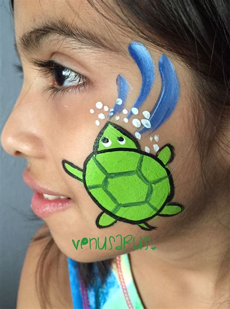 Turtle facepaint Ocean, under the sea | Face painting easy, Face ...