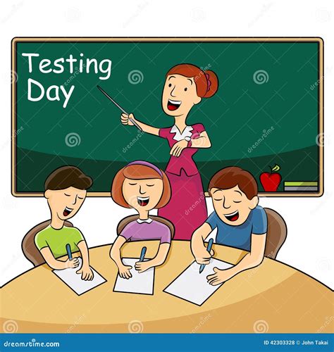 Classroom Testing Day stock vector. Illustration of project - 42303328