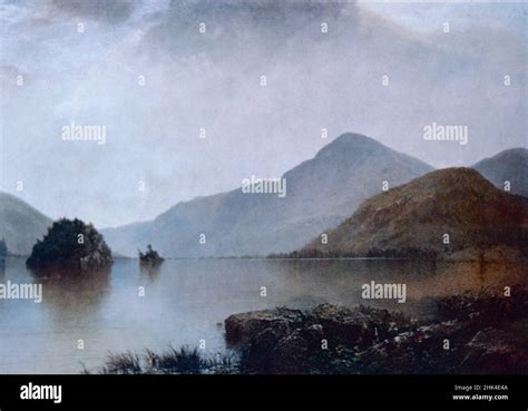 Lake George, painting by American artist John Frederick Kensett, 1869 Stock Photo - Alamy