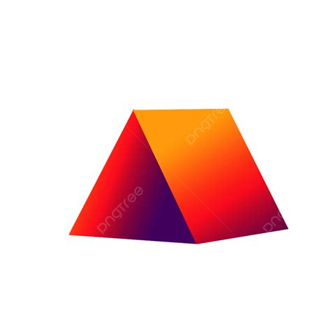 Triangular Prism Clipart Transparent Background, Triangular Prism One 3d Geometric Shape With ...