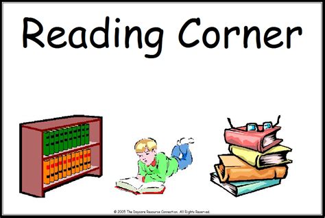 reading center sign preschool - Clip Art Library