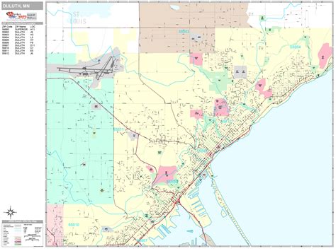 Duluth Minnesota Wall Map (Premium Style) by MarketMAPS - MapSales