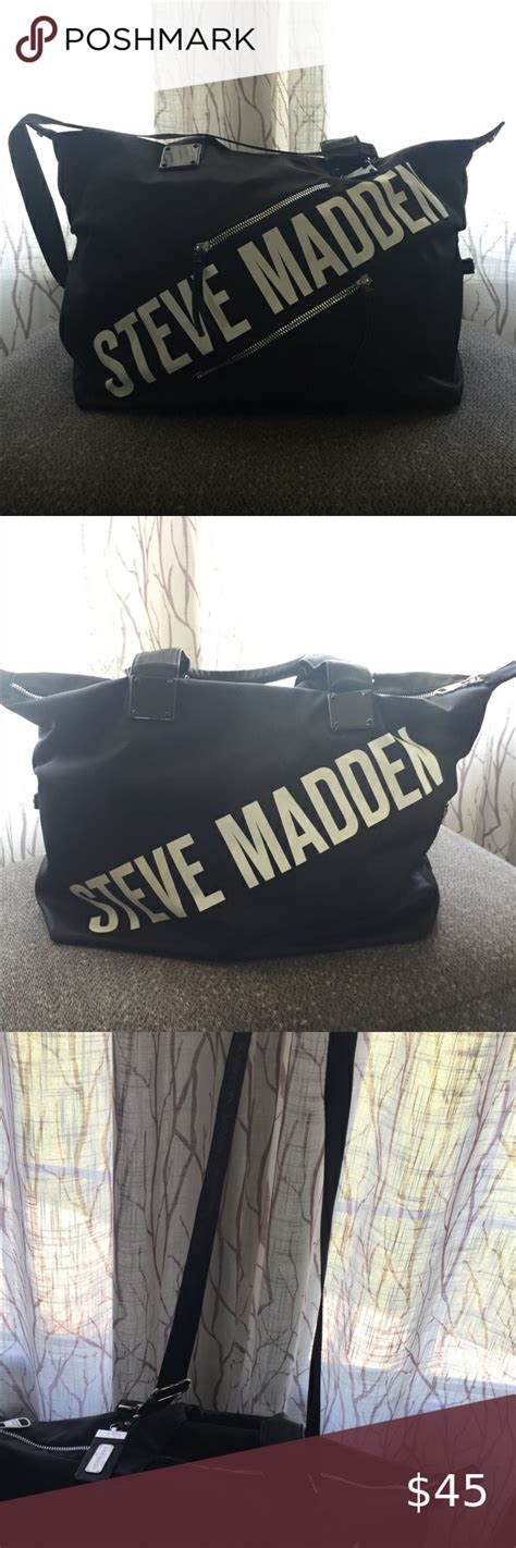 Steve Madden Duffle/ Gym or Weekender Bag-Black | Weekender bag, Steve ...