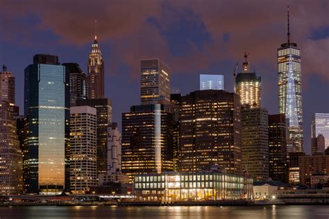 New York Skyline At Night Free Stock Photo - Public Domain Pictures