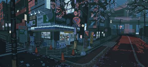 8Bit | PixelArt | Japan | Evening | 8BitShop | Pixel art background ...