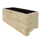 English Garden 39 in. W x 20 in. D x 15 in. H Rectangular Wood Planter, Natural | Wood planters ...