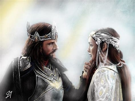 Aragorn & Arwen - by Sean Miller : r/lordoftherings