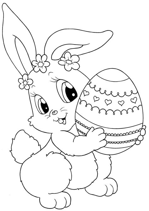 Easter Bunny Coloring Pages Free Printable