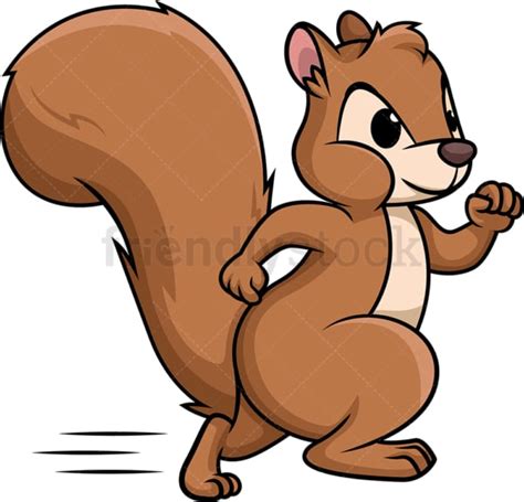 Fat Squirrel Cartoon Clipart Vector - FriendlyStock