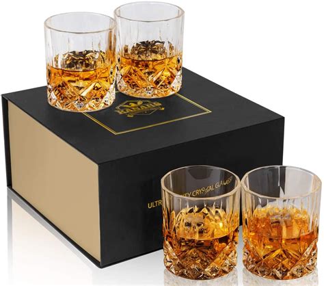 KANARS Lowball Break Resistant Whiskey Glasses, Set Of 4