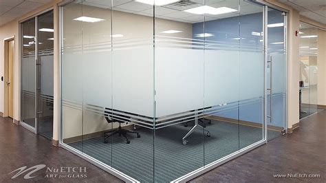 Privacy on Conference Room Glass Panels and Doors - NuEtch Art for Glass