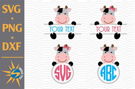 Cow Monogram SVG, PNG, DXF Digital Files Include By SVGStoreShop | TheHungryJPEG