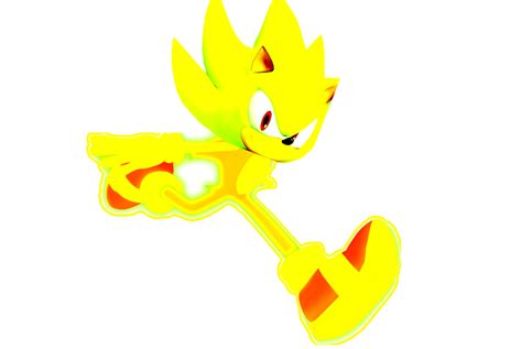 Super Sonic running render by shadowXcode on DeviantArt