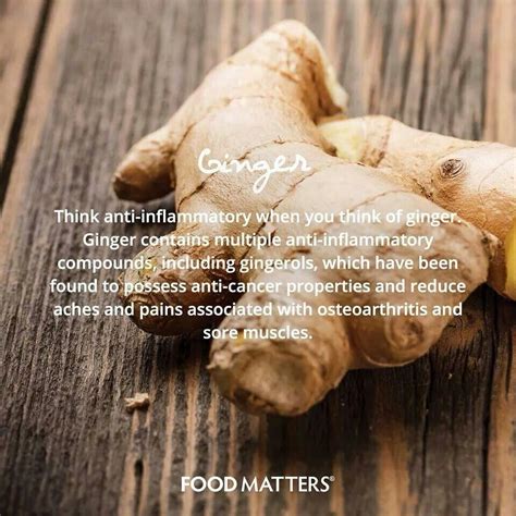 Love ginger! Great for nausea too. | Food matters, Anti cancer food ...