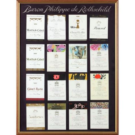 Sixteen Framed Baron Philippe de Rothschild Wine Labels (Lot 2225 - The Summer Catalogue ...