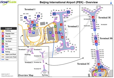 Beijing - Beijing Capital International (PEK) Airport Terminal Map - Overview Airport Guide ...