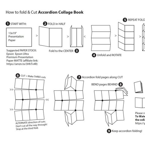 Fold & Cut Guide | One Sheet Accordion Book | Downloads - PM Artist Studio