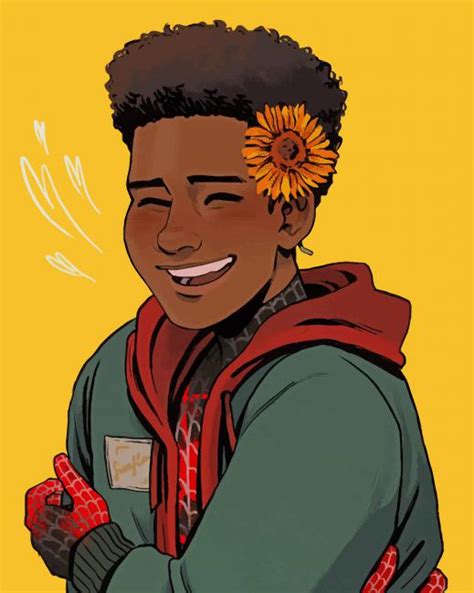 Miles Morales Sunflower - Paint By Numbers - Num Paint Kit