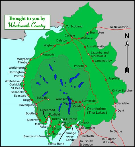 Railway Network Map of Cumbria