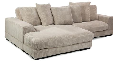 Francoise Reversible White Corduroy Sectional - CB Furniture