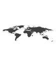 White world map blank with 3d shadow Royalty Free Vector