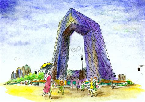 Street view of beijing illustration image_picture free download ...