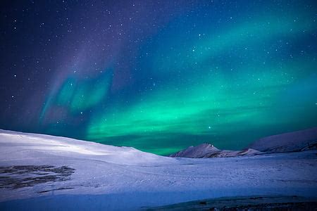 Royalty-Free photo: Green aurora borealis | PickPik