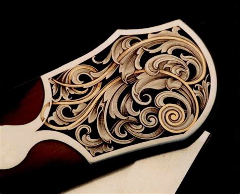 Sam Alfano, engraver - Custom Knife Engraving | Engraving art, Metal ...