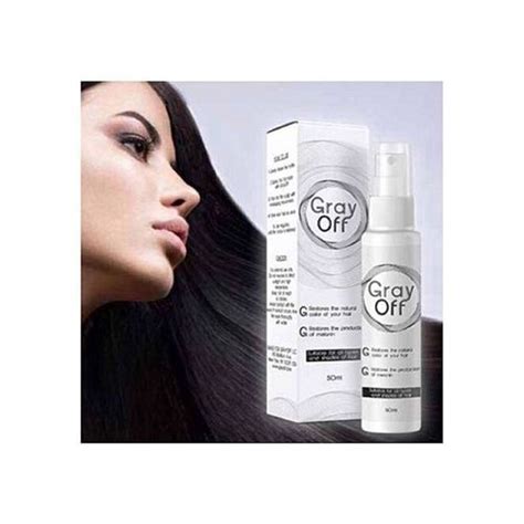 GrayOFF Permanent Black Hair Spray-Restore Grey Hair to Black-50ml ...